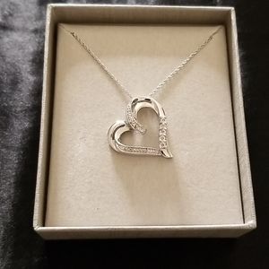 Brand New Zales Sterling Silver heart neck…